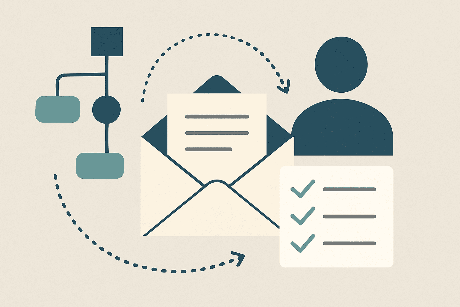 # Alt Text

Abstract geometric shapes in calm blues and grays representing automated workflow and email systems for sales.